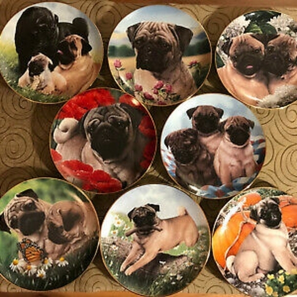 Danbury Mint Other - ⭐HP!⭐Danbury Mint Pug Plates